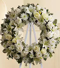 peaceful white lilies basket blooms today Peaceful White Lilies Basket – Wildflower Florist