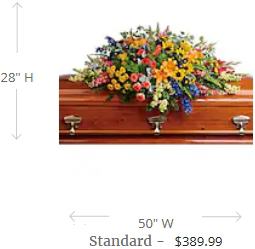 Colorful Reflections Casket Spray