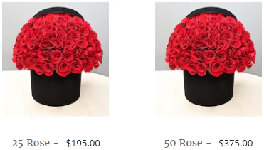RIZZ Rose Arrangement - Hat Box