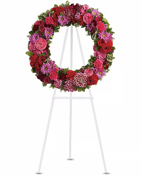 red and pink flowers